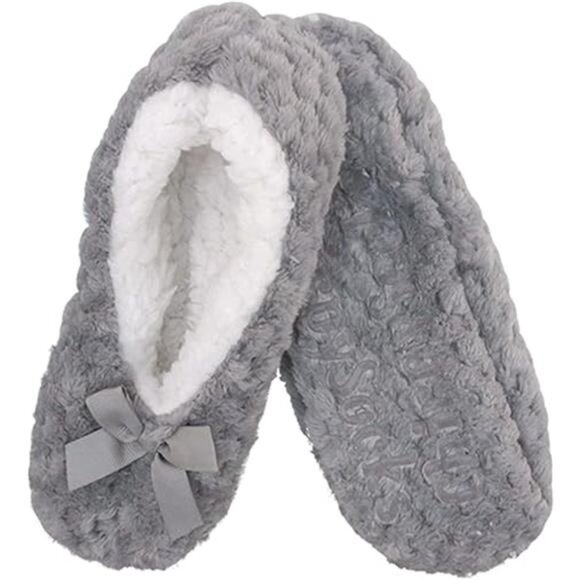 Adult Super Soft Warm Cozy Fuzzy Soft Touch Sleeper Slippers Non-Slip Lined Sock - Picture 7 of 7